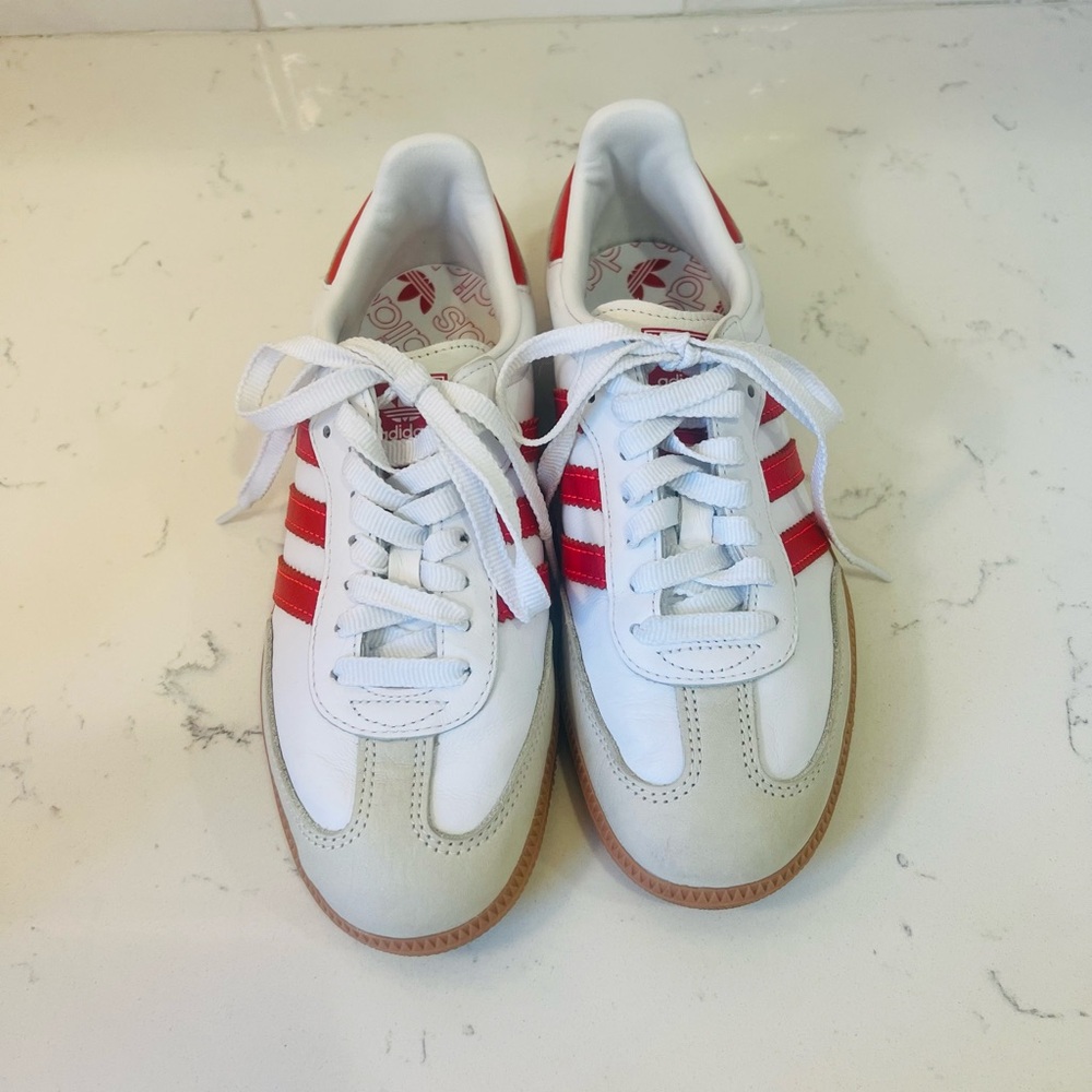 Adidas Samba White and Red Sneakers - Picture 4 of 4